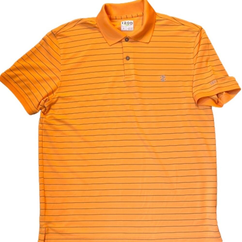 Lacoste Izod Men’s MD Golf Orange & Gray Polo Shirt